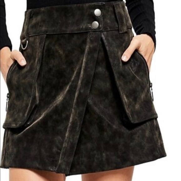 NWT Free People Camel Mini Skirt Size 8 - Picture 4 of 4